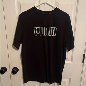Puma Black Short Sleeve Tee Classic Crew Neck